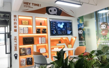 小黑探公司整體文化墻設計落地案例